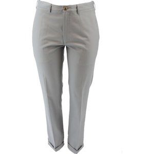 NWT LANDS' END MEN'S TAILORED FIT PLAIN FRONT CHINO PANTS GRAY BIRCH 42X29‎ & 36